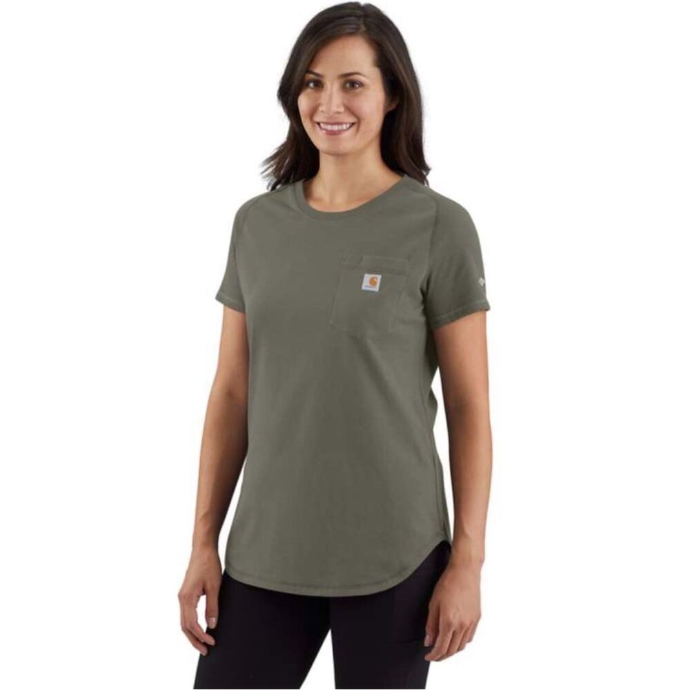 Carhartt - Relaxed Fit Olive Green Pocket Tee - Women's sz XL (16-18)